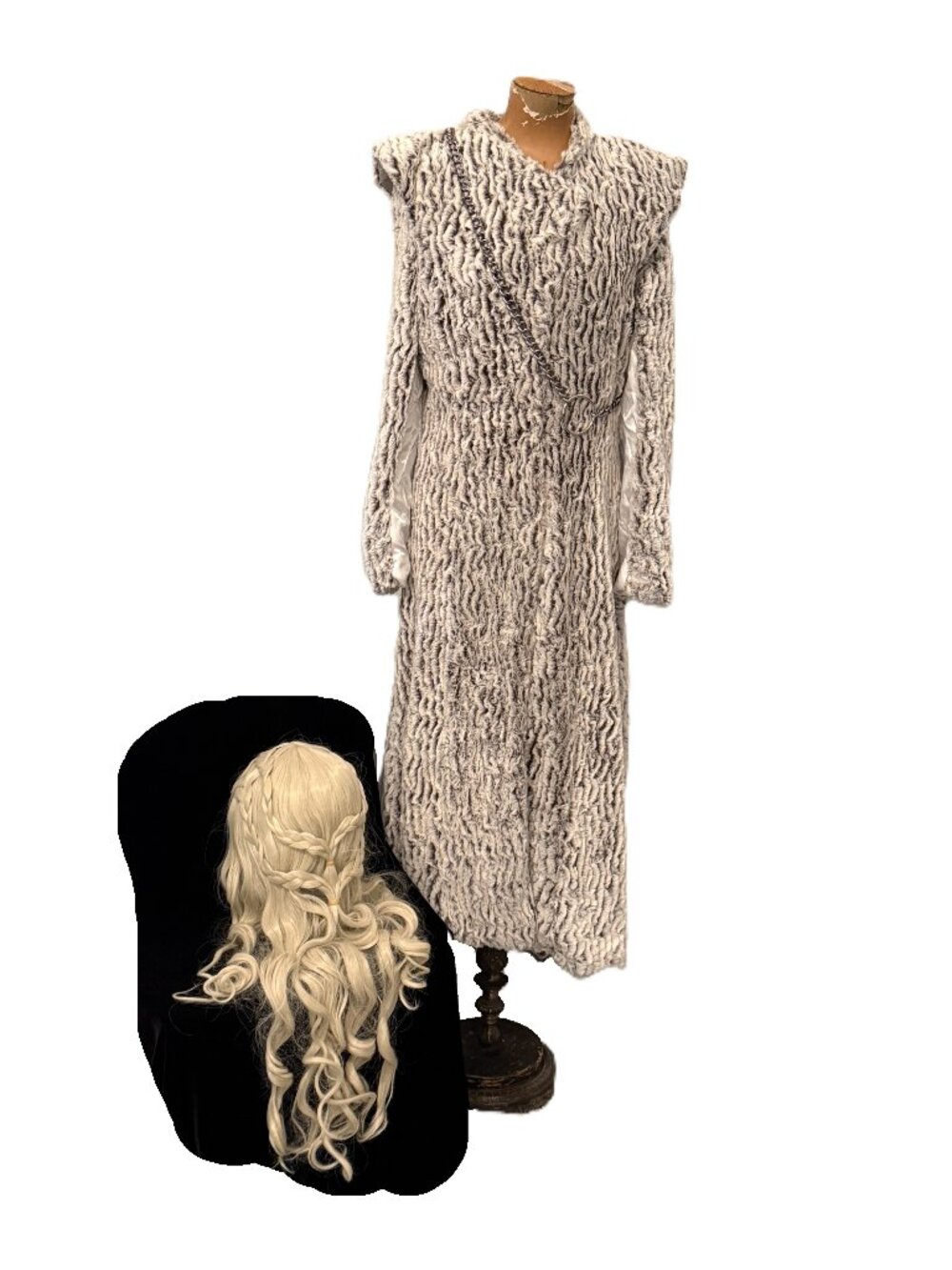 Game of Thrones Cosplay Daenerys Targaryen Costume Winter Dragon Queen Small